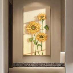 Rackhams Sunflowers Leaves Framed Wall Art Print Multiple Size - 140*70cm - thumbnail 2