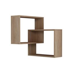 Rackhams Ring Corner Wall Mounted Modern Bookcase Display Unit 60cm - Mocha,Anthracite Grey - thumbnail 6