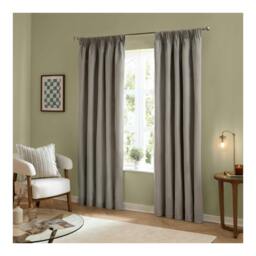 Rackhams Ultimate Velvet Pencil Pleat Curtains - Silver - 229cm x 137cm - Silver - 100% Polyester