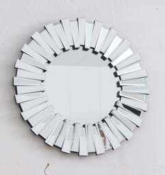 Rackhams Decorative Round Sunburst Wall Mirror 60 or 80cm Unique 3D Effect Living Room - 60cm - thumbnail 1