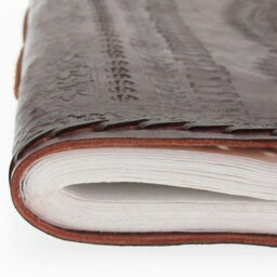 Rackhams Indra Medium Embossed & Stitched Leather Photo Album with Semi-Precious Stone - Tiger's Eye - thumbnail 6
