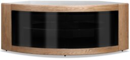 "Rackhams PANGEA Black Oak Beam-Thru Curved Tru-Corner 32""-50"" TV Cabinet" - thumbnail 6