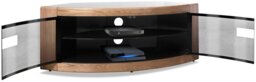 "Rackhams PANGEA Black Oak Beam-Thru Curved Tru-Corner 32""-50"" TV Cabinet" - thumbnail 4