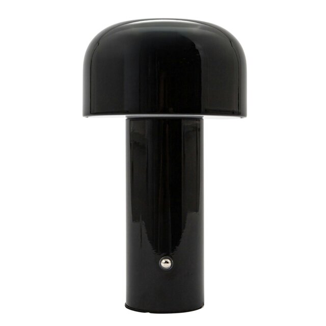Rackhams Gloss Black Modern Mushroom Style Rechargeable LED Touch Dimmable Table Lamp - image 1