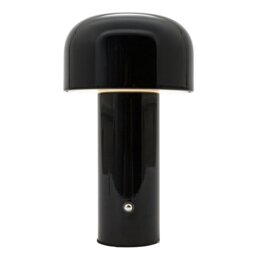 Rackhams Gloss Black Modern Mushroom Style Rechargeable LED Touch Dimmable Table Lamp - thumbnail 2