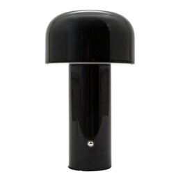 Rackhams Gloss Black Modern Mushroom Style Rechargeable LED Touch Dimmable Table Lamp - thumbnail 1