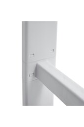Rackhams 4-Tier Laundry Basket Clothes Storage Shelf on Wheels for Bathroom - White - thumbnail 5