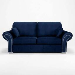 Rackhams Olympia Living Room Furniture Range - Plush Midnight Blue - 3 Seater