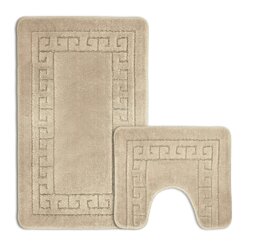 Rackhams Greek Key Bathmat Set - Antislip - Blue - thumbnail 6