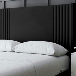 Rackhams Elara Divan Bed with Winged Panel Headboard - Black - Small Double / 4ft - thumbnail 4