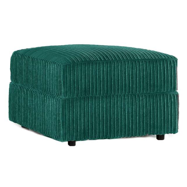 Rackhams Luxor / Ferguson / Delta Jumbo Cord Footstool - Teal