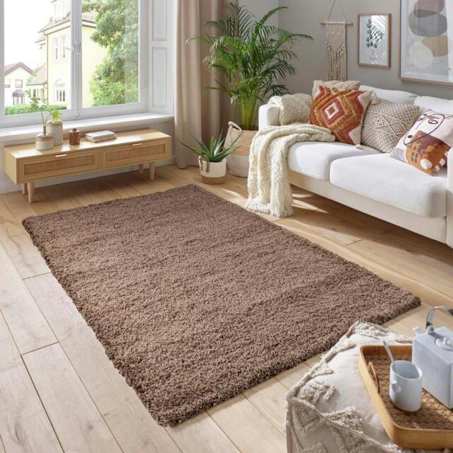 Rackhams Shaggy Rug - Dark Beige - 60cm x 110cm (2ft x 3.5ft) - image 1