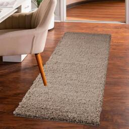 Rackhams Shaggy Rug - Dark Beige - 60cm x 110cm (2ft x 3.5ft) - thumbnail 3