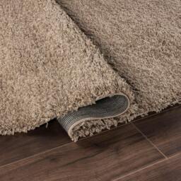 Rackhams Shaggy Rug - Dark Beige - 60cm x 110cm (2ft x 3.5ft) - thumbnail 4