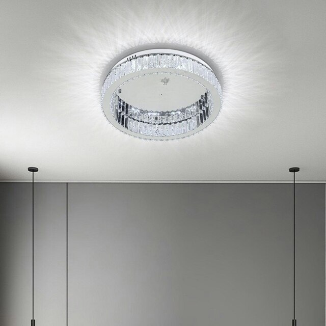 Rackhams 50cm Dia Modern Round Crystal Ceiling Light - image 1