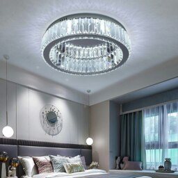 Rackhams 50cm Dia Modern Round Crystal Ceiling Light - thumbnail 4