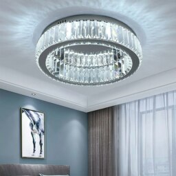 Rackhams 50cm Dia Modern Round Crystal Ceiling Light - thumbnail 2