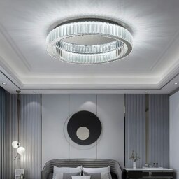 Rackhams 50cm Dia Modern Round Crystal Ceiling Light - thumbnail 5