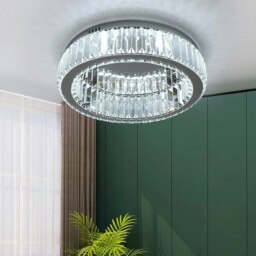 Rackhams 50cm Dia Modern Round Crystal Ceiling Light - thumbnail 3