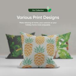 Rackhams Pair of Outdoor Scatter Cushions – Striped Design - thumbnail 6