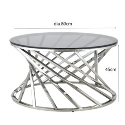 Rackhams Jasmine Coffee Table - Silver - thumbnail 2
