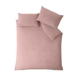 Rackhams So Soft Non-Iron Duvet Cover Set Blush Pink - King - Blush Pink - thumbnail 4