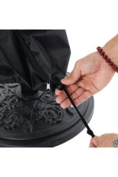 Rackhams 0.72m W x 2.61m H Outdoor Waterproof Banana Umbrella Parasol Cover - Black - One Size - thumbnail 4