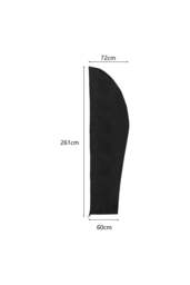 Rackhams 0.72m W x 2.61m H Outdoor Waterproof Banana Umbrella Parasol Cover - Black - One Size - thumbnail 6