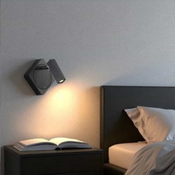 Rackhams Seville Single 3 Watt Black LED Wall Reading Light