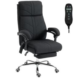 Rackhams Vibration Massage Office Chair with Heat, Footrest - Grey - thumbnail 3