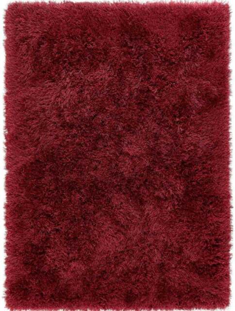 Rackhams Extravagance Wine Red Shaggy Rug - 120X170 cm - image 1