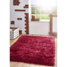 Rackhams Extravagance Wine Red Shaggy Rug - 120X170 cm - thumbnail 4