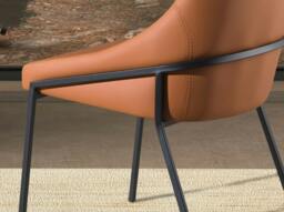 Rackhams Orange Leatherette Chair 4161 - thumbnail 5