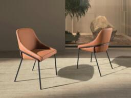 Rackhams Orange Leatherette Chair 4161 - thumbnail 3