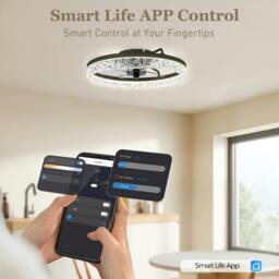 Rackhams Ceiling Fans with Lights and Remote & App Control for Bedroom - White - 50 x 50 x 14 cm - 1 - thumbnail 5