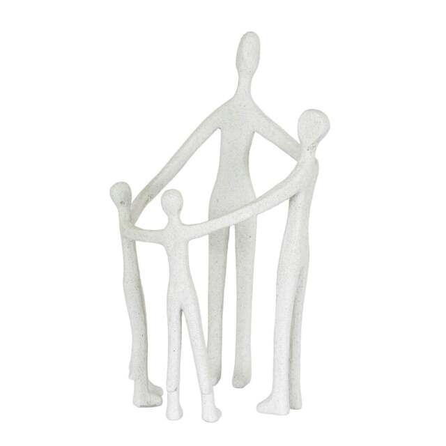 Rackhams Kin Ceramic Family Ornament - White - 31cm x 19cm x 19cm - White - 100% Mixed - image 1