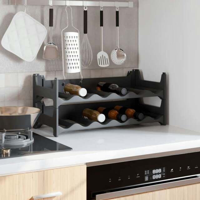 Rackhams Wine Rack for 12 Bottles PP Stackable