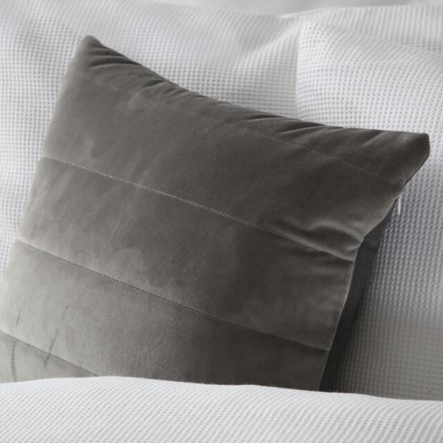 Rackhams Verona Filled Cushion - Charcoal - One Size - Charcoal - 100% Faux Suede