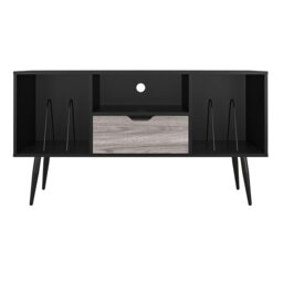 Rackhams Copley TV-Stand with 1 Drawer Black/Oak - Black - thumbnail 2