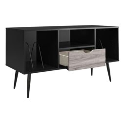 Rackhams Copley TV-Stand with 1 Drawer Black/Oak - Black - thumbnail 4