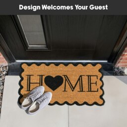 Rackhams Eco-Friendly Latex Backed Coir Entrance Doormat, 40x70cm - Scalloped Home - 1 - Brown - thumbnail 6