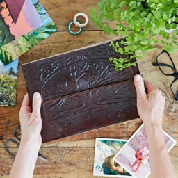 Rackhams Leather Tree of Life Embossed Photo Album with Khadda Paper - Medium