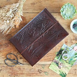 Rackhams Leather Tree of Life Embossed Photo Album with Khadda Paper - Medium - thumbnail 5