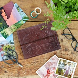 Rackhams Leather Tree of Life Embossed Photo Album with Khadda Paper - Medium - thumbnail 4