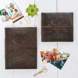 Rackhams Leather Tree of Life Embossed Photo Album with Khadda Paper - Medium - thumbnail 2