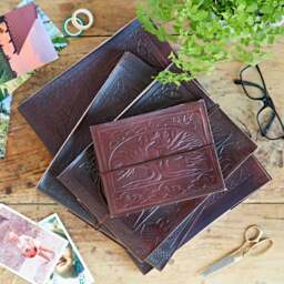 Rackhams Leather Tree of Life Embossed Photo Album with Khadda Paper - Medium - thumbnail 3