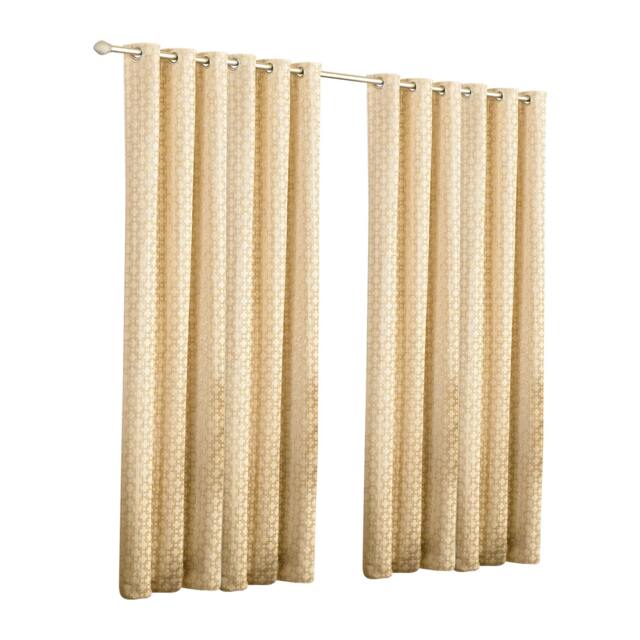 Rackhams Belmont Ringtop Curtains - Beige - 66x72 (168x183cm) - Beige - 100% Polyester