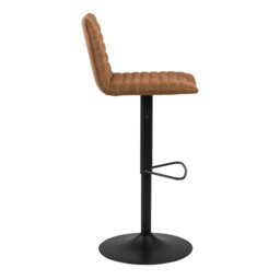 Rackhams Kimmy Bar Stool with  Brown Fabric in Set of 2 - 1 - thumbnail 3