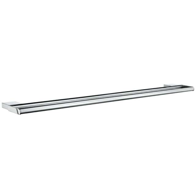 "Rackhams Polished Chrome Double Towel Rail 60cm/23.6"" Wall Mounted with Concealed Screws Bathroom Towel Holder" - image 1
