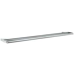 "Rackhams Polished Chrome Double Towel Rail 60cm/23.6"" Wall Mounted with Concealed Screws Bathroom Towel Holder"